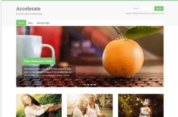 Los mejores themes gratuitos de WordPress: Accelerate