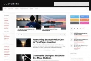 Los mejores themes gratuitos de WordPress: JustWrite