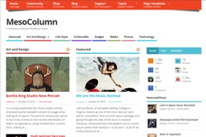 Los mejores themes gratuitos de WordPress: MesoColumn