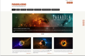 Los mejores themes gratuitos de WordPress: Parabola