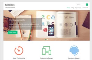 Los mejores themes gratuitos de WordPress: Spacious