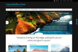 Los mejores themes gratuitos de WordPress: Tempera
